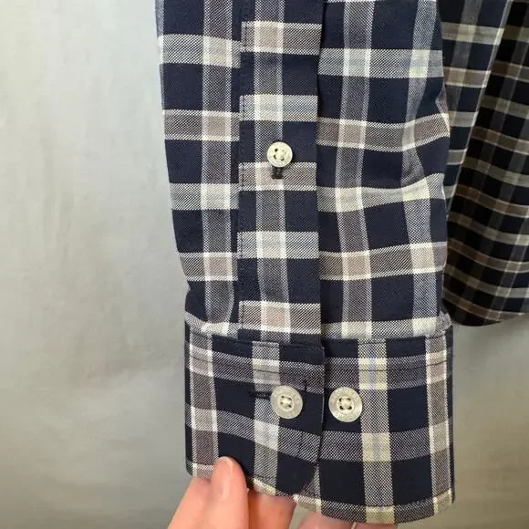 Brooks Brothers Men’s M Button Down Shirt Non Iron Cotton Blue Embroidered 1818 - Picture 10 of 10